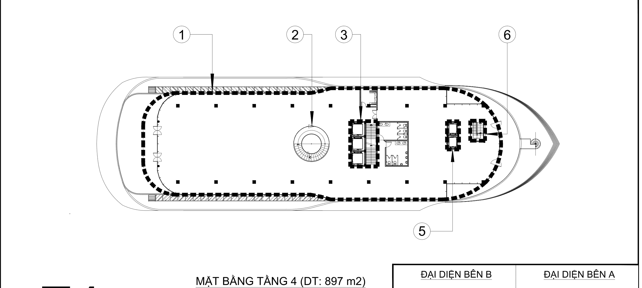 Mặt bằng kinh doanh 970m2 tầng 4 trong tòa du thuyền, view toàn thành phố Đà Nẵng - Ảnh 2