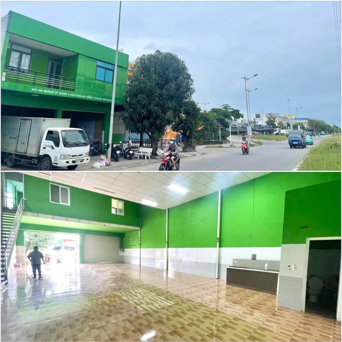 CHO THUÊ MẶT BẰNG 2 TẦNG GẦN ĐƯỜNG VÕ CHÍ CÔNG NGANG 10M 